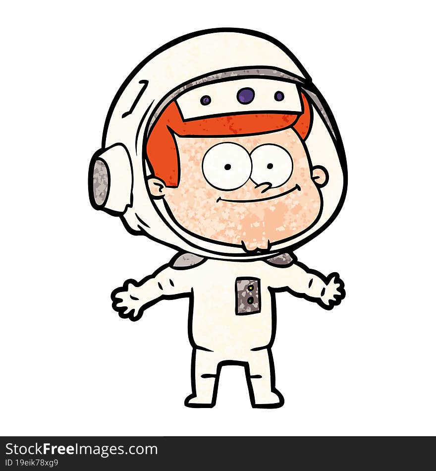 happy astronaut cartoon. happy astronaut cartoon