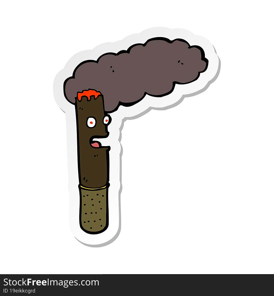 sticker of a cartoon cigar