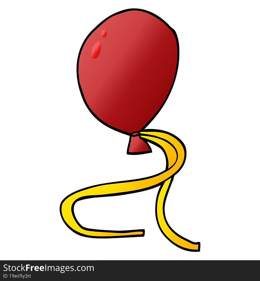 Cartoon Doodle Red Balloon