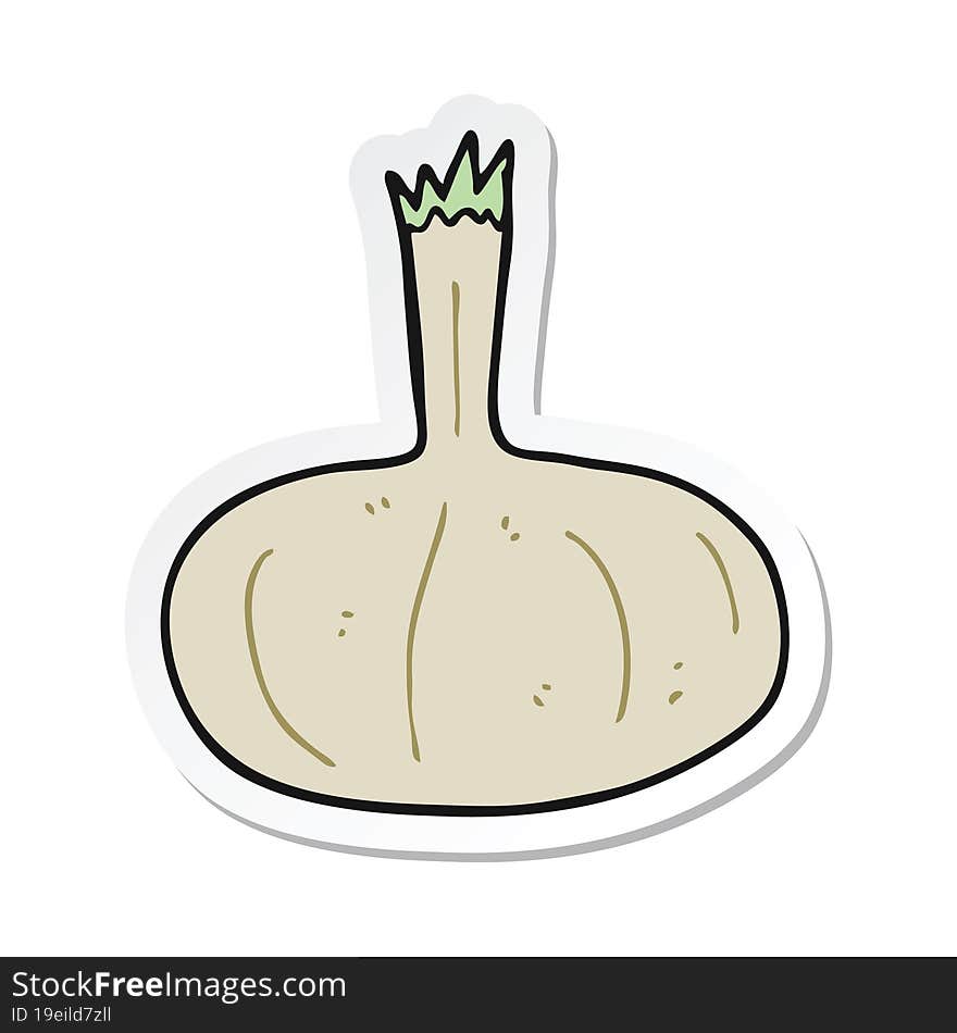 Sticker Of A Cartoon Onion