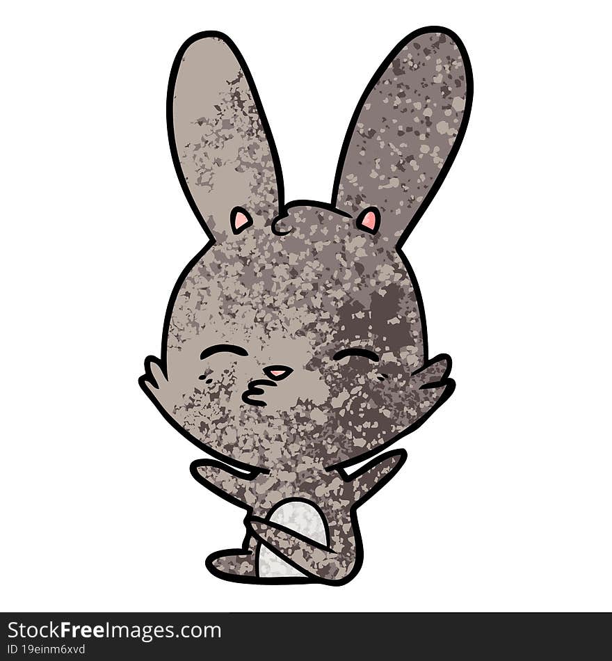 curious bunny cartoon. curious bunny cartoon