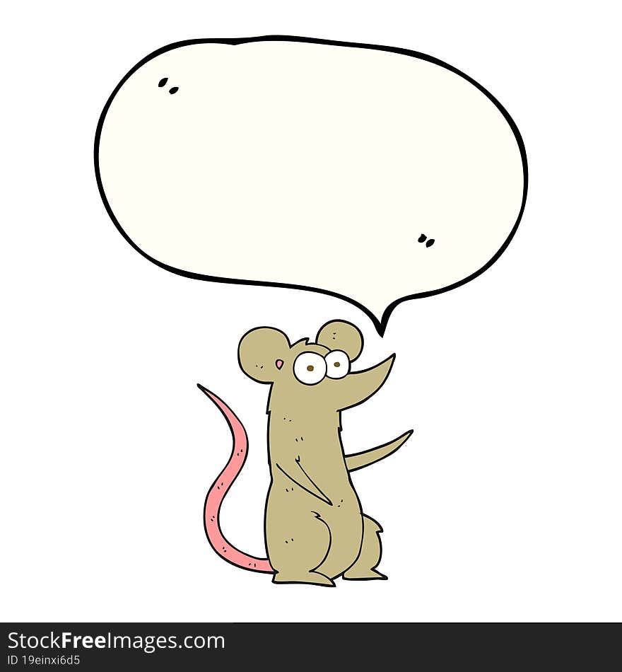 speech bubble cartoon mouse in love