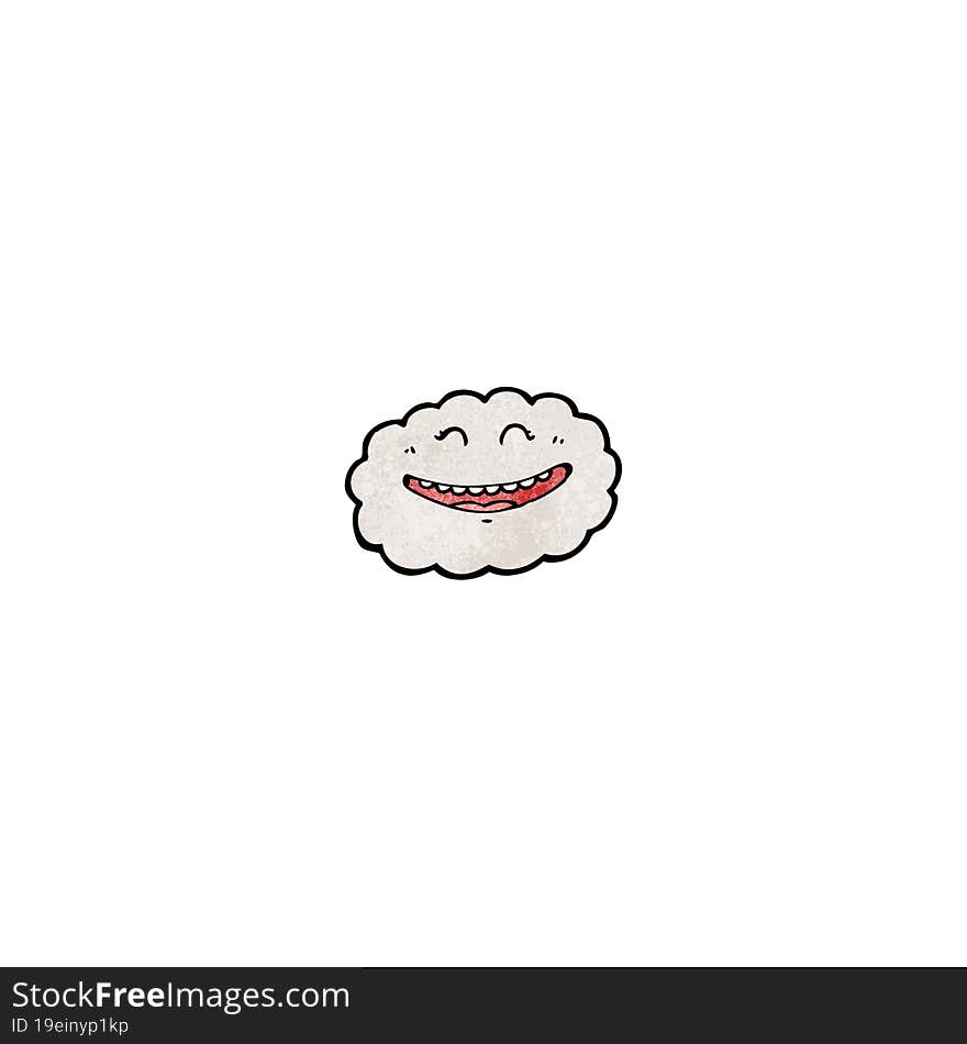 happy cartoon cloud