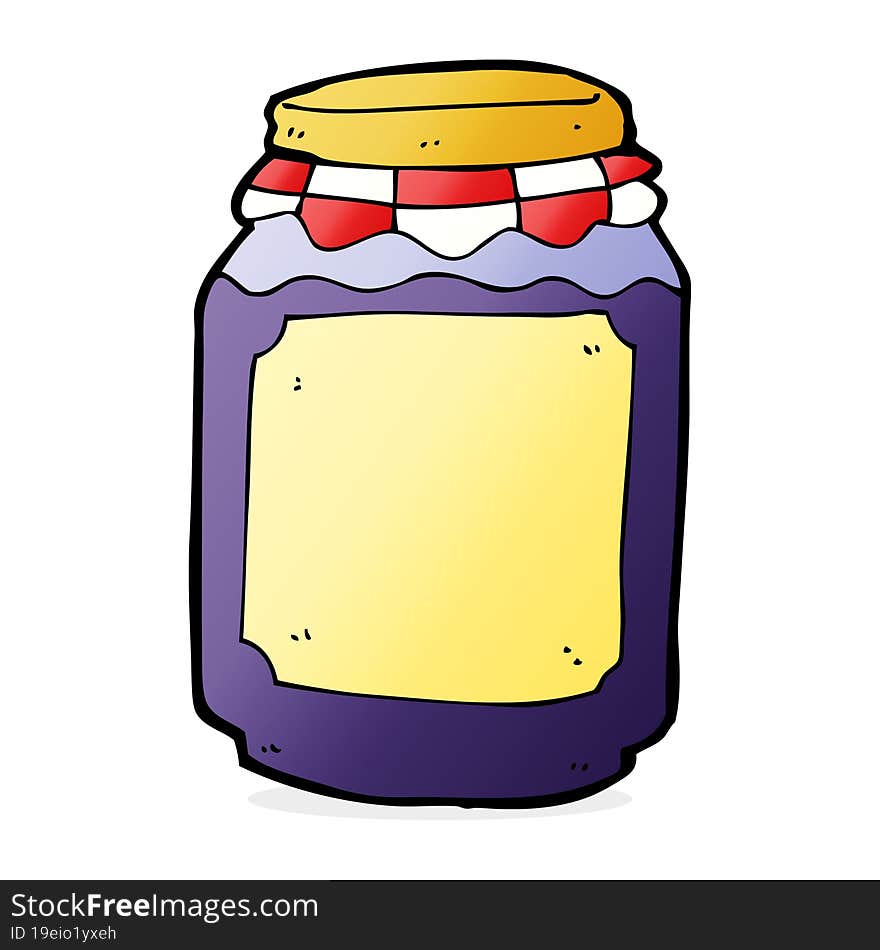 Cartoon Jar Of Jam