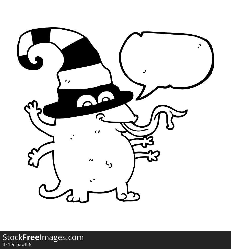 speech bubble cartoon halloween alien