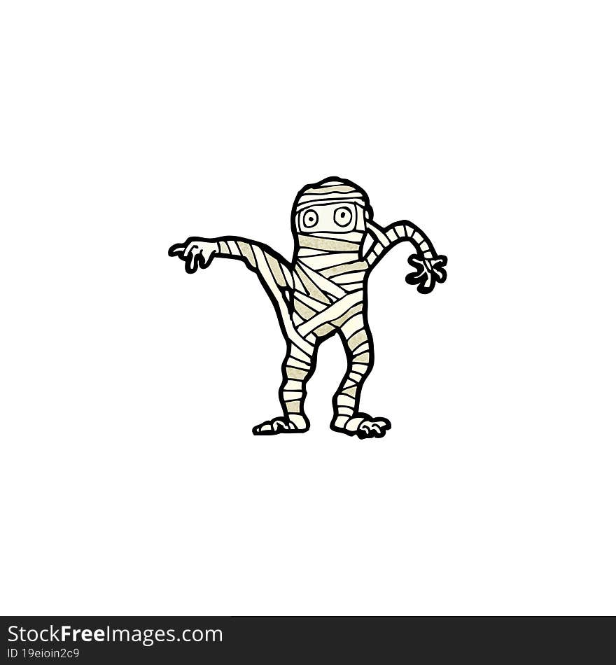 cartoon halloween mummy