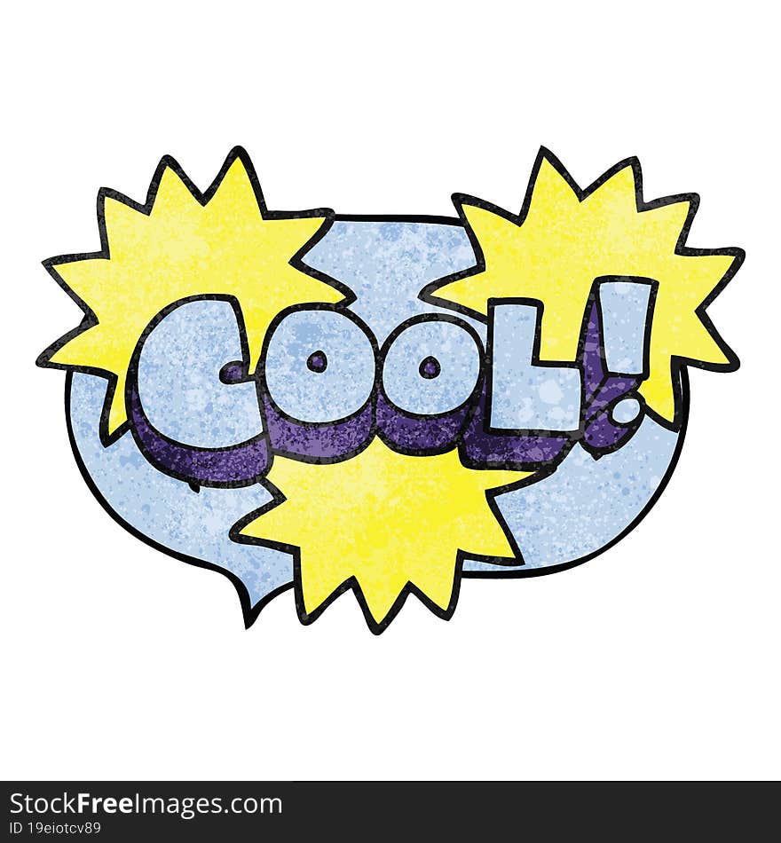 cool texture speech bubble cartoon symbol