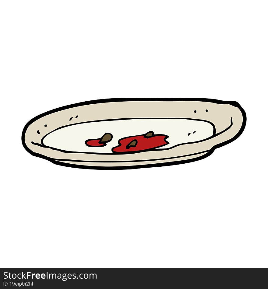 cartoon empty plate