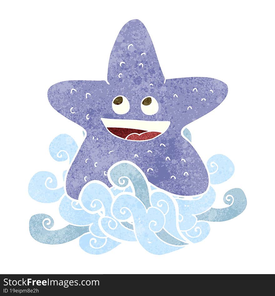 Retro Cartoon Starfish