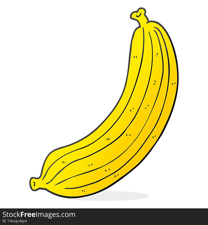 freehand drawn cartoon banana