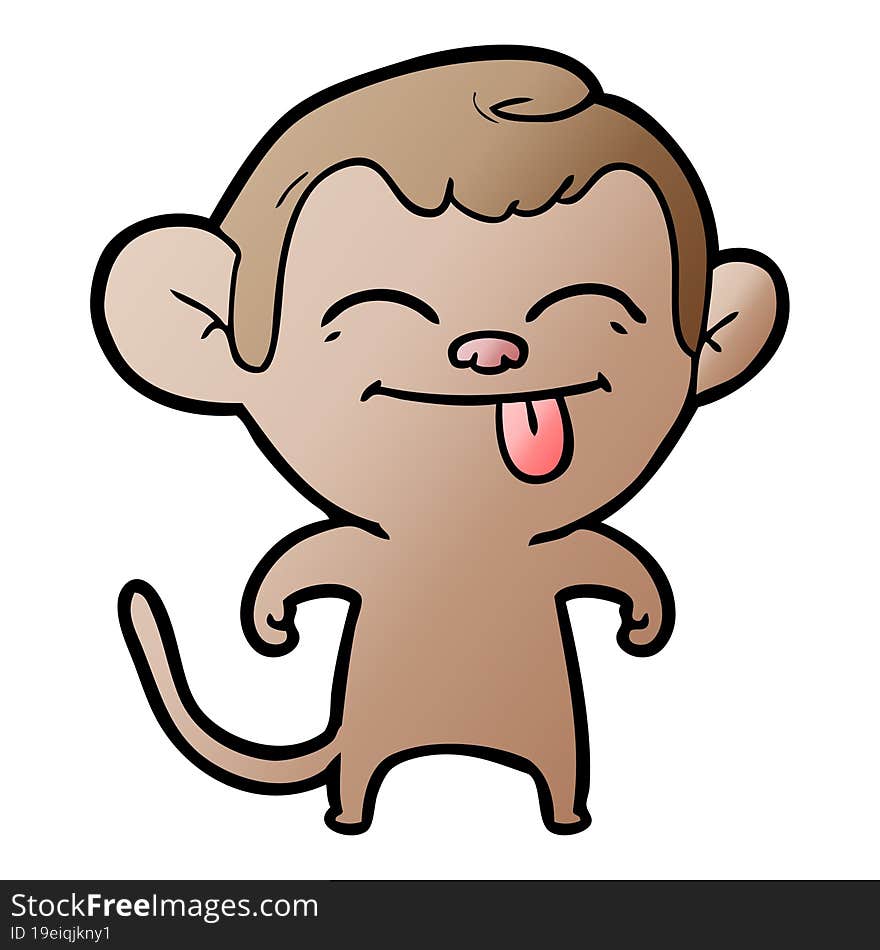 funny cartoon monkey. funny cartoon monkey