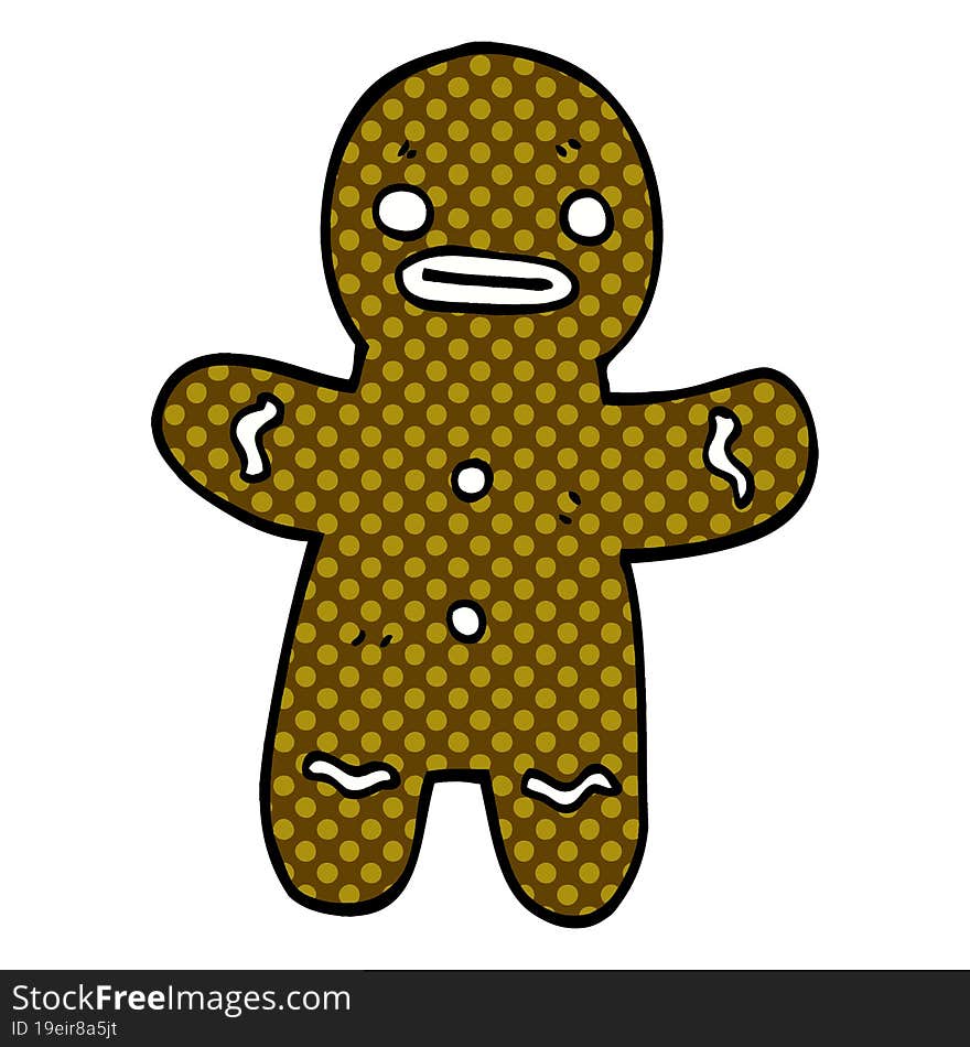 cartoon doodle gingerbread man