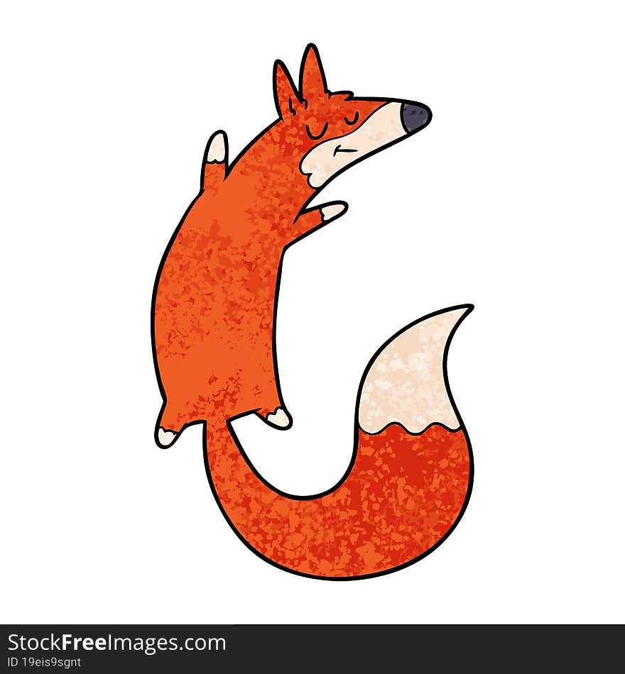 cartoon jumping fox. cartoon jumping fox