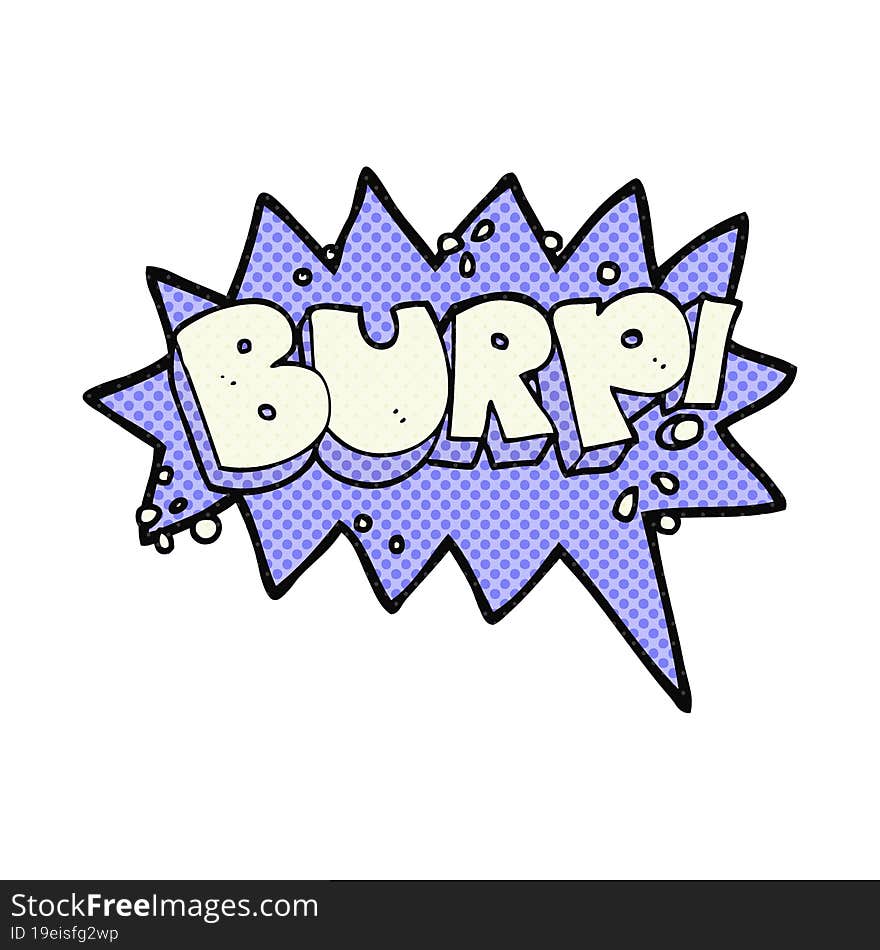 cartoon burp symbol