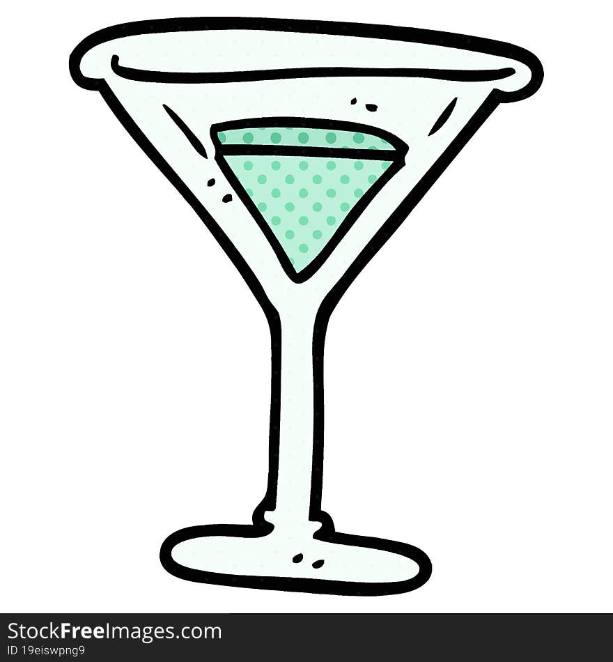 cartoon doodle martini