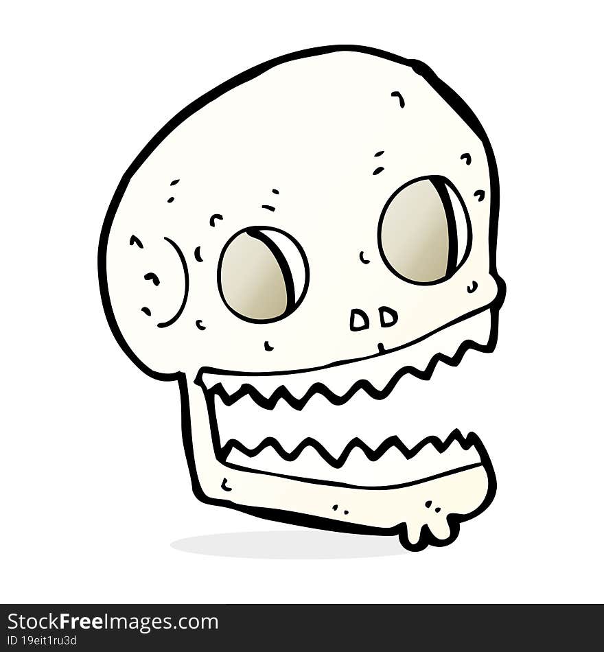 cartoon spooky skull