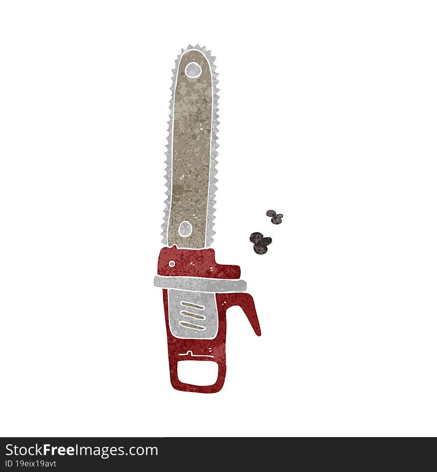 Retro Cartoon Chainsaw