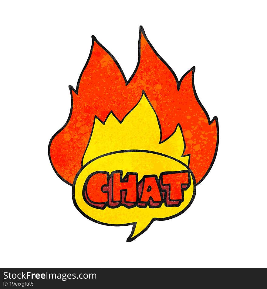 textured cartoon chat symbol