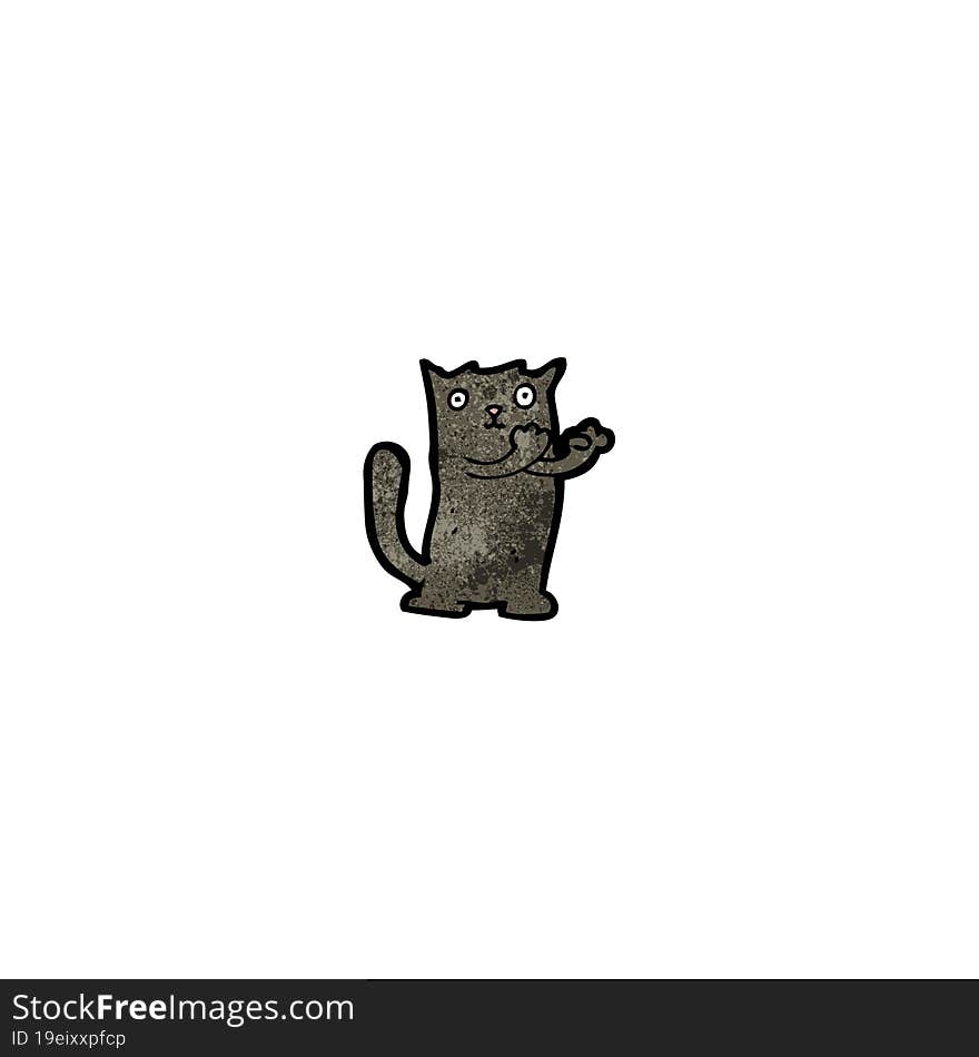 Cute Cartoon Black Cat