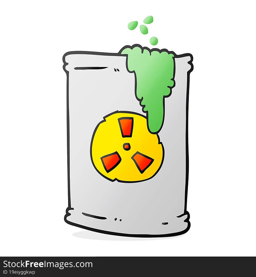 cartoon radioactive waste