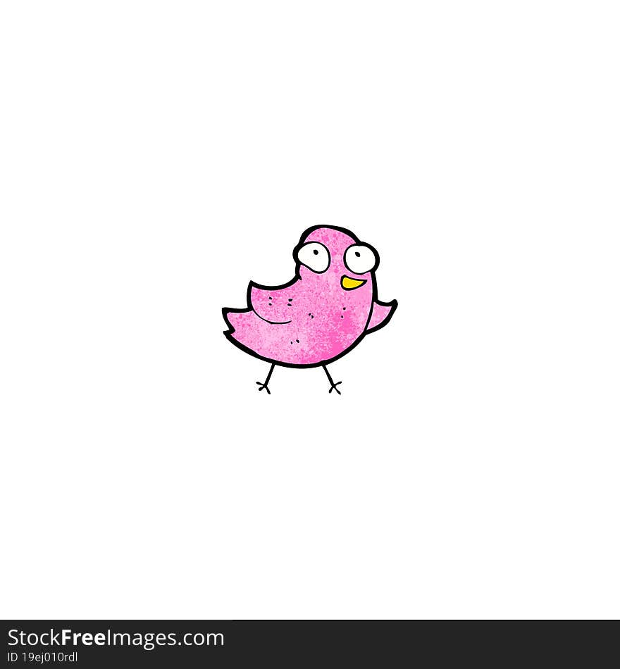 cartoon pink bird