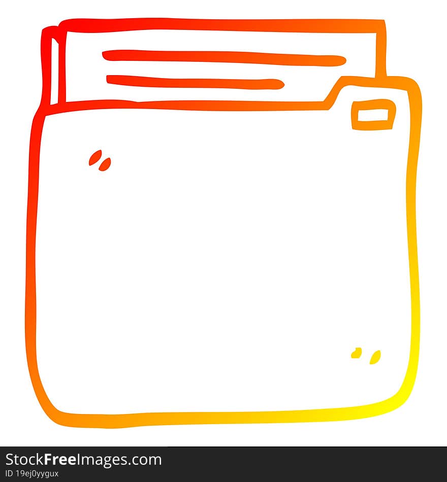 warm gradient line drawing cartoon business documents