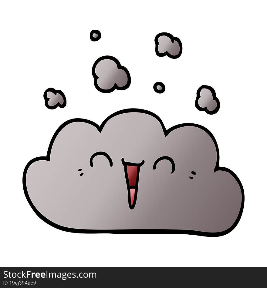 Cartoon Doodle Smoke Cloud