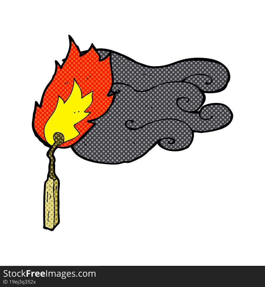 Cartoon Flaming Match