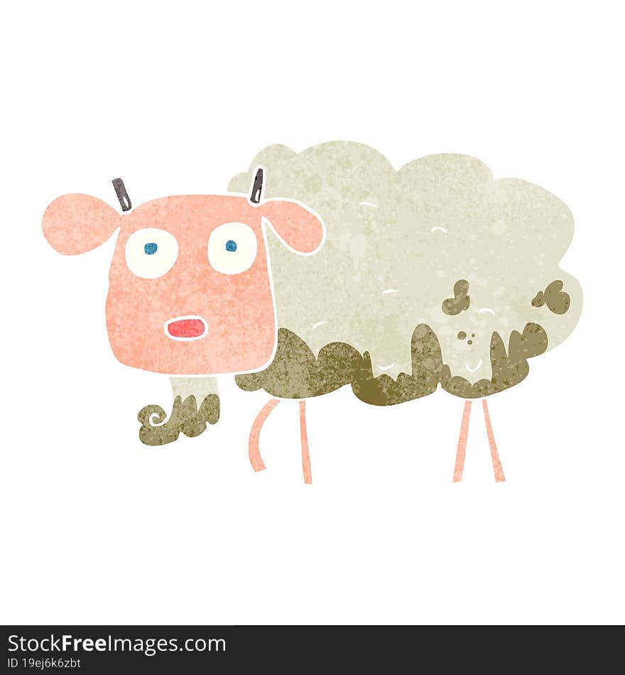 Retro Cartoon Muddy Goat