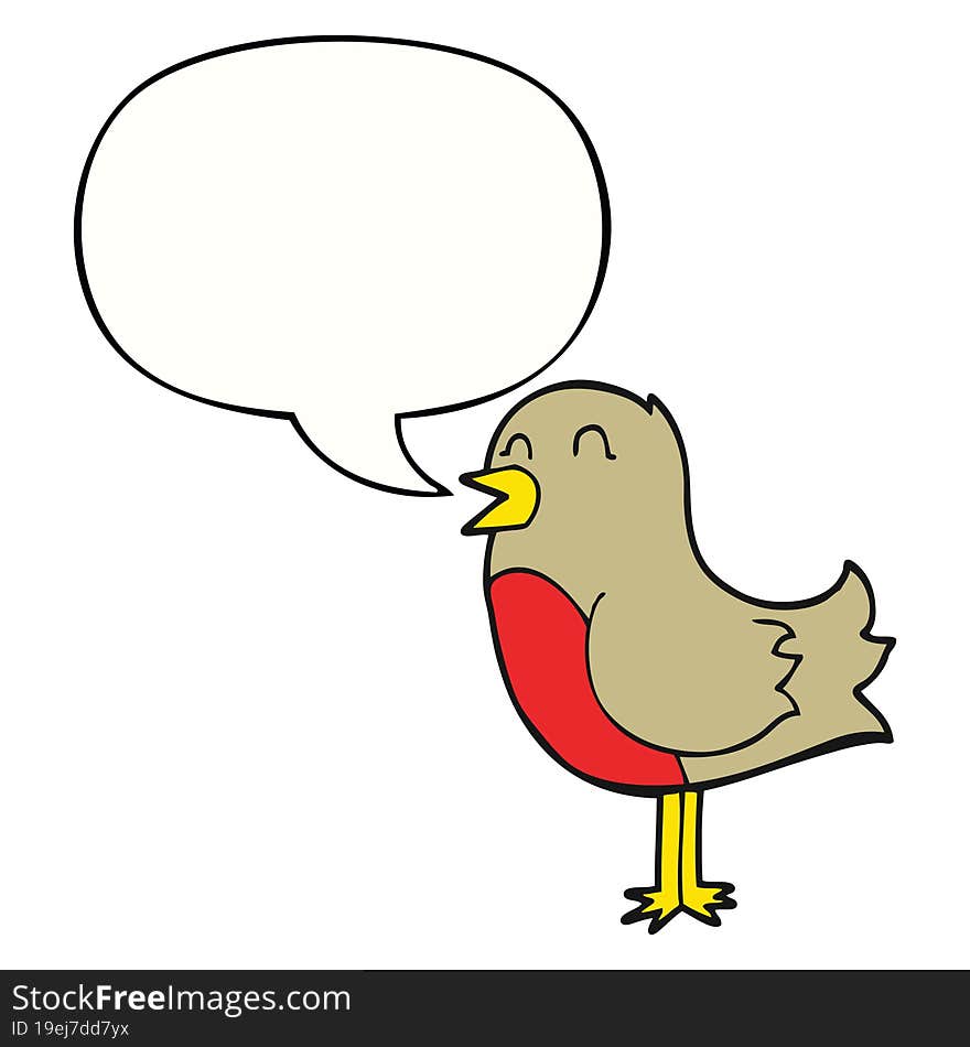 cartoon bird with speech bubble. cartoon bird with speech bubble