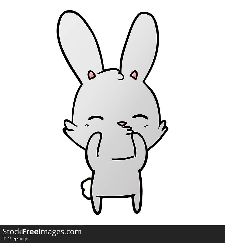 curious bunny cartoon. curious bunny cartoon