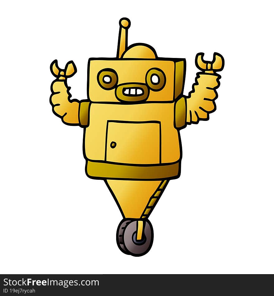 cartoon doodle robot