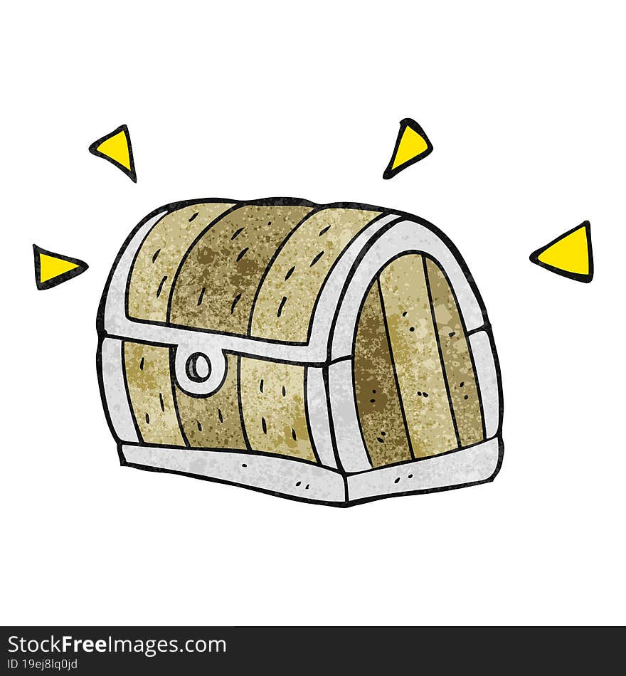 textured cartoon treasure chest