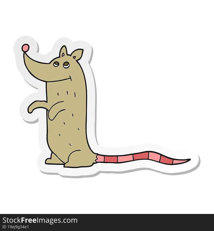 sticker of a cartoon rat