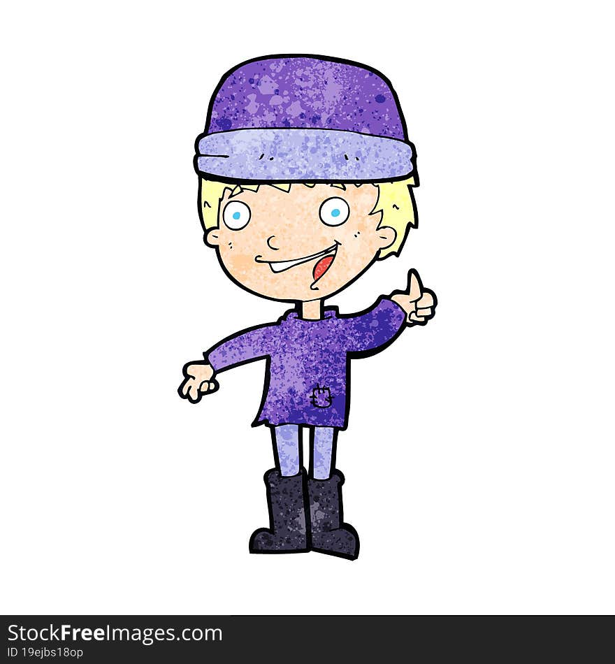 cartoon man in hat