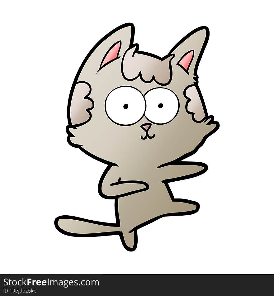 dancing cartoon cat. dancing cartoon cat