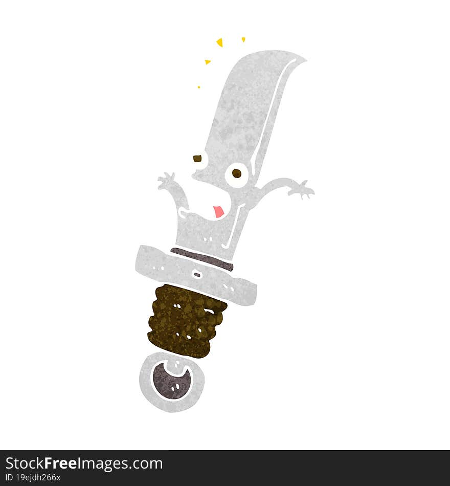 cartoon frightened knife