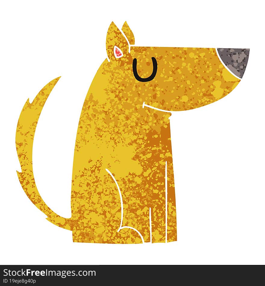 Quirky Retro Illustration Style Cartoon Dog