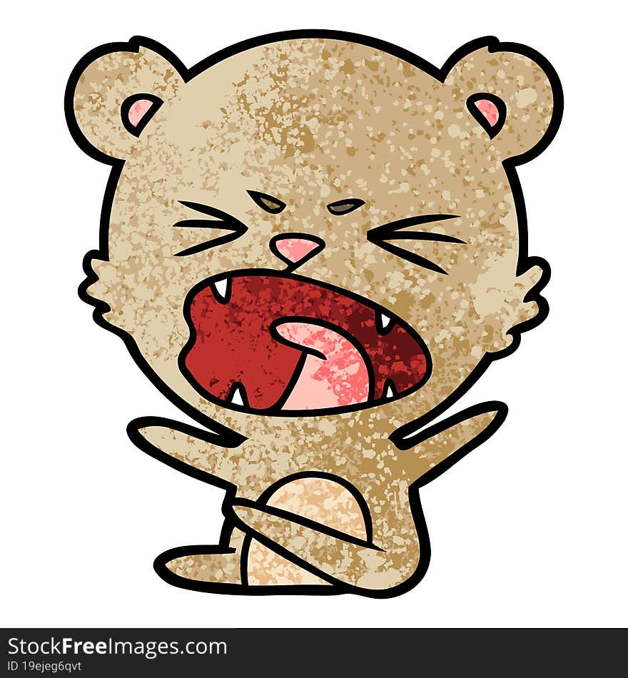 angry cartoon bear. angry cartoon bear