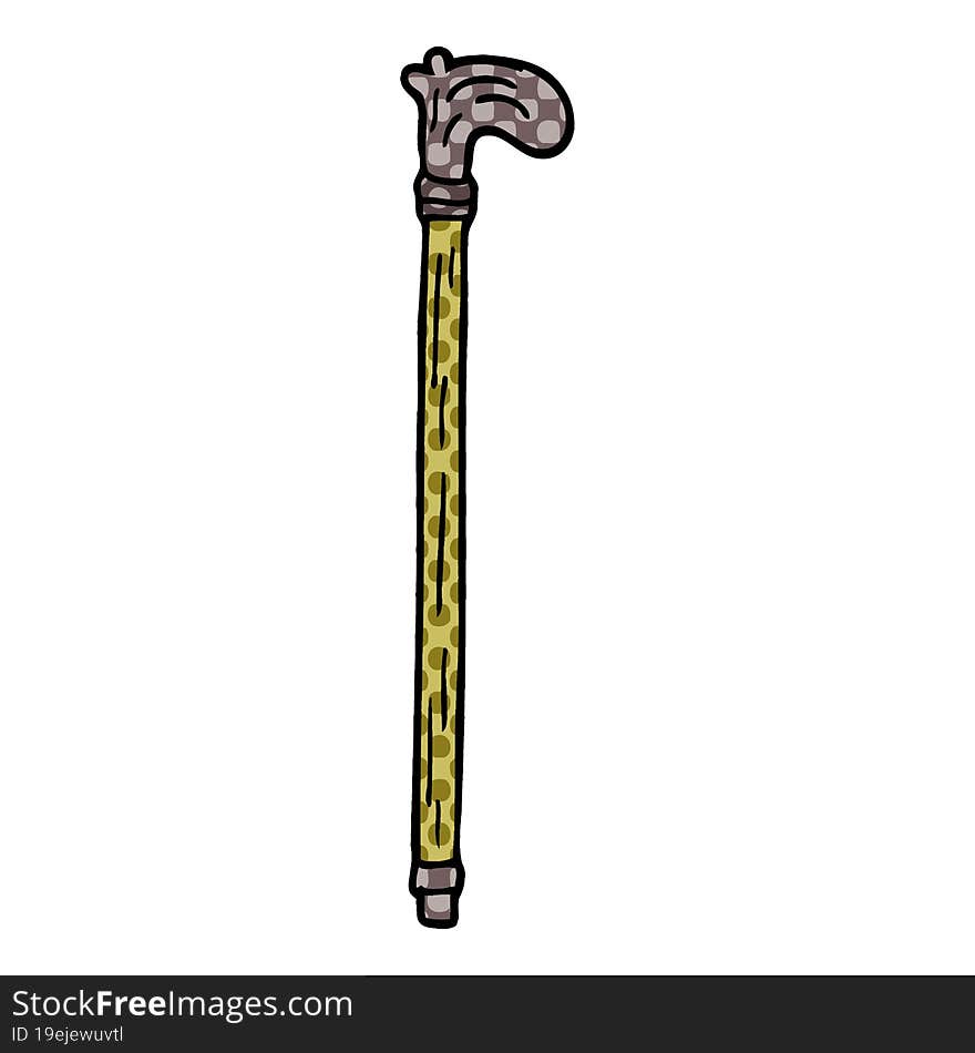 cartoon doodle walking stick