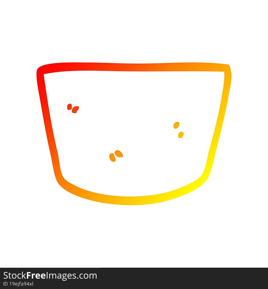 warm gradient line drawing cartoon pot