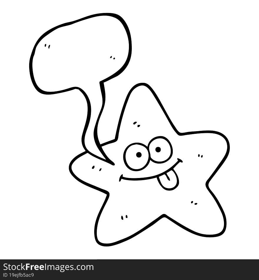 speech bubble cartoon starfish