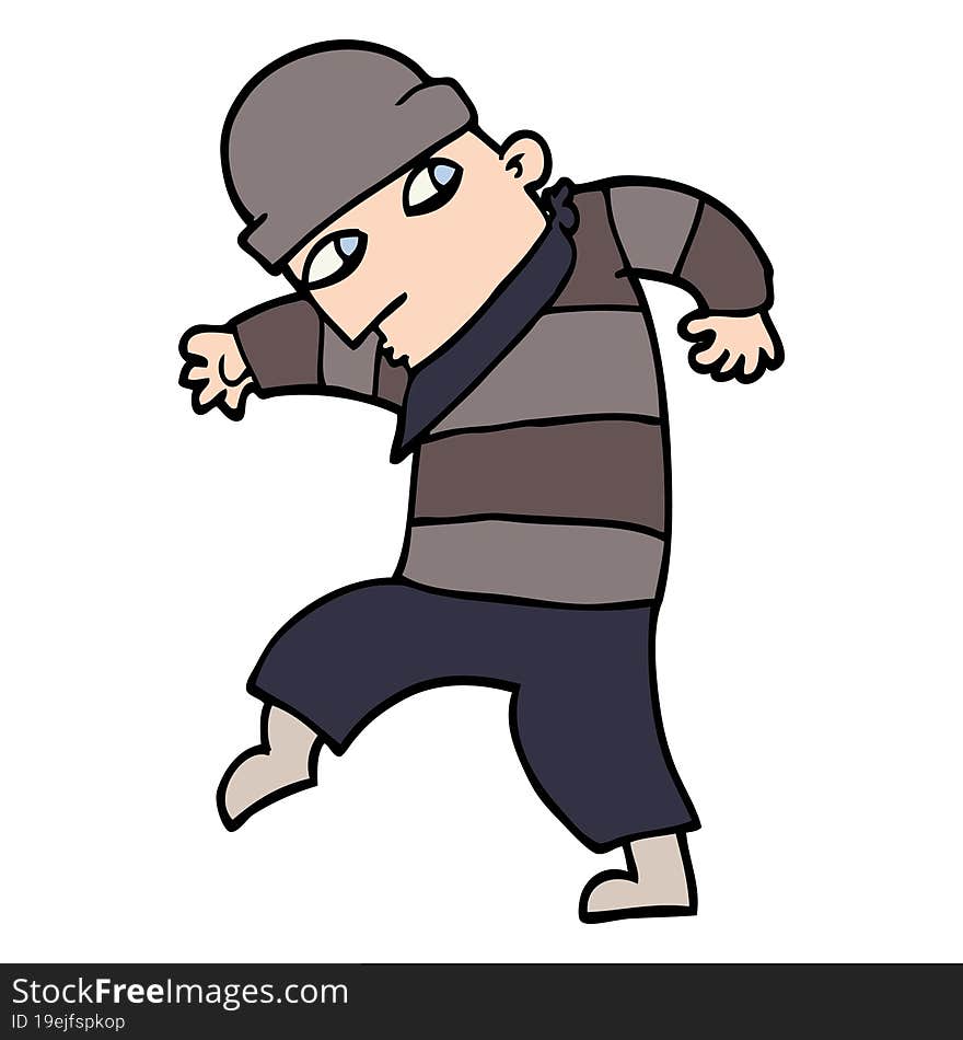 Cartoon Sneaking Thief