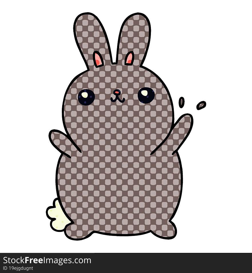 comic book style quirky cartoon rabbit. comic book style quirky cartoon rabbit