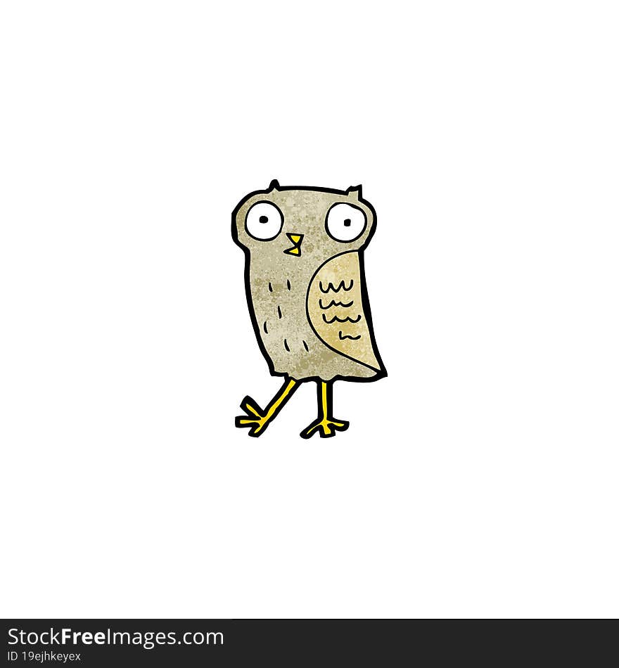 funny little owl cartoon