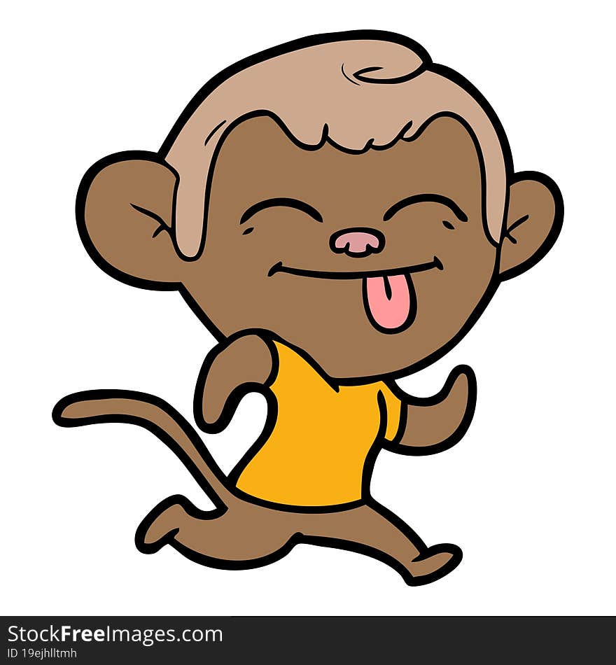 funny cartoon monkey. funny cartoon monkey