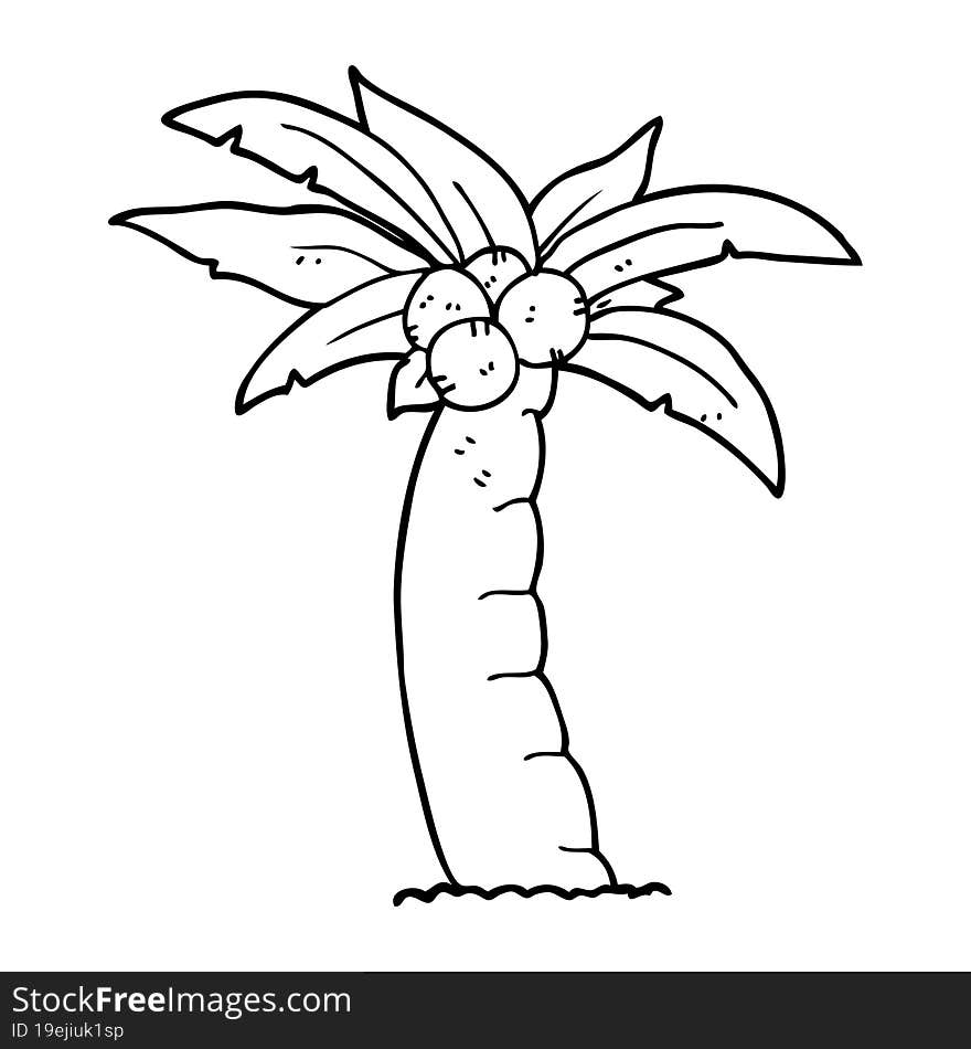 cartoon palm tree