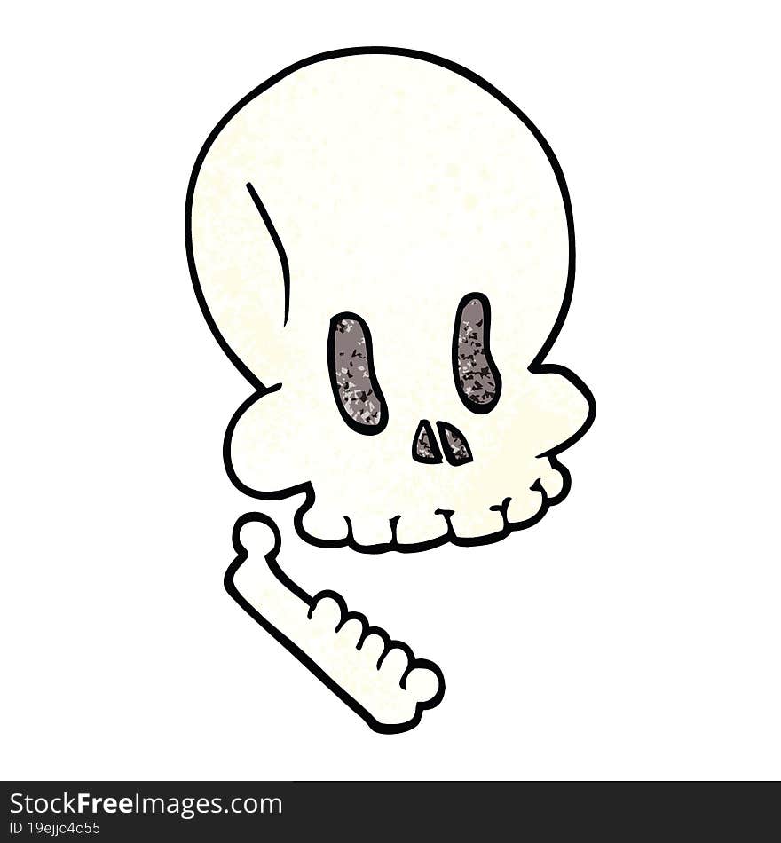 cartoon doodle halloween skull