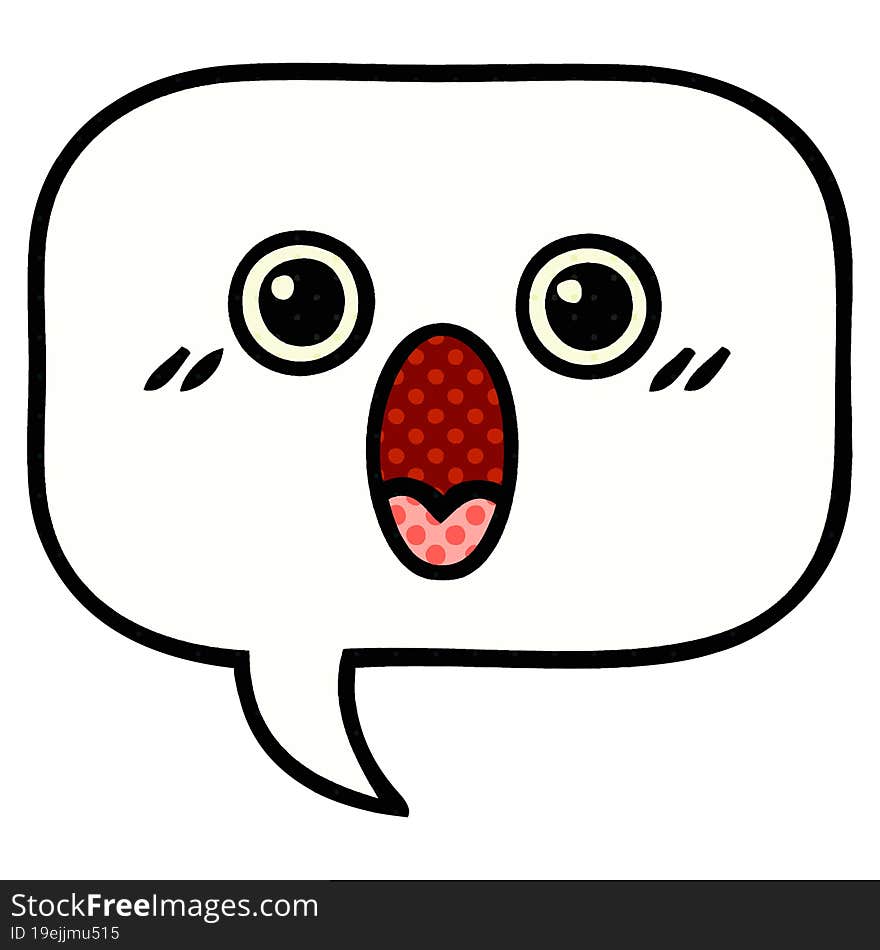 comic book style cartoon speech bubble