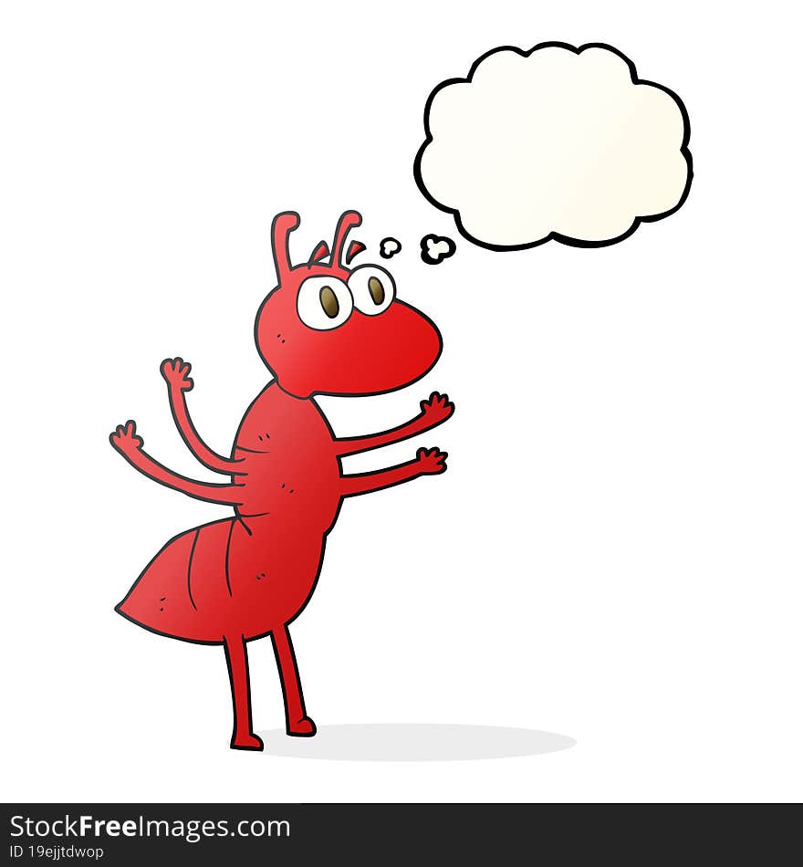 thought bubble cartoon ant